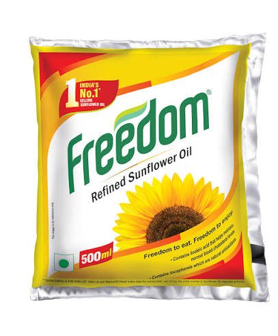 Buy Freedom Refined Sunflower Oil 500ml Fresh Online at ZipLance