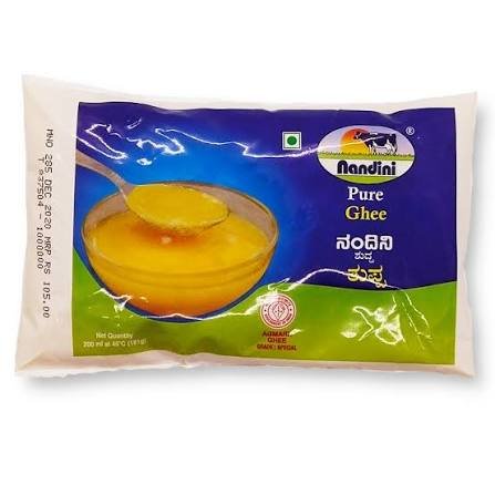 Buy Nandini Pure Ghee 200ml Fresh Online at ZipLance