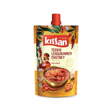Buy Kissan Teekhi Lehsun Mirch Chutney 100g Fresh Online at ZipLance