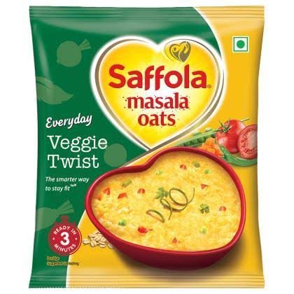 Buy Saffola Masala Oats - Veggie Twist 38g Fresh Online at ZipLance