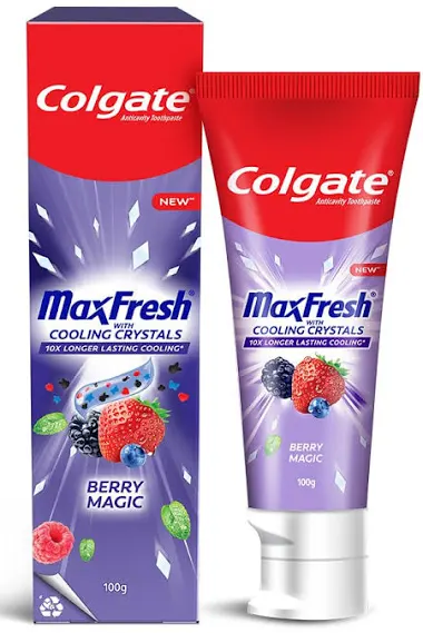 Buy Colgate Maxfresh Berry Magic Fluoride Toothpaste 100g Fresh Online at ZipLance