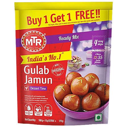 Buy MTR Gulab Jamun Mix 175g ( Buy 1 Get 1 FREE) Fresh Online at ZipLance