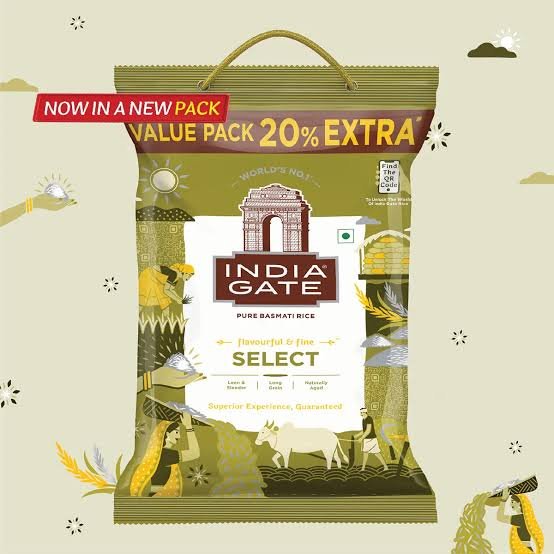 Buy India Gate Select Basmati Rice 1 kg  Fresh Online at ZipLance