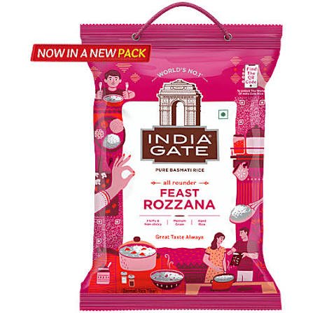 Buy India Gate Fest Rozana Basmati Rice 5 kg Fresh Online at ZipLance