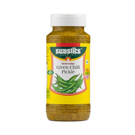 Buy Swastik Green Chilli Pickle 500g ( North Indian) Fresh Online at ZipLance