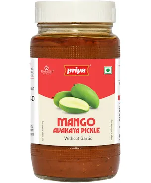 Buy Priya Mango Avakaya Pickle without Garlic 300g Fresh Online at ZipLance