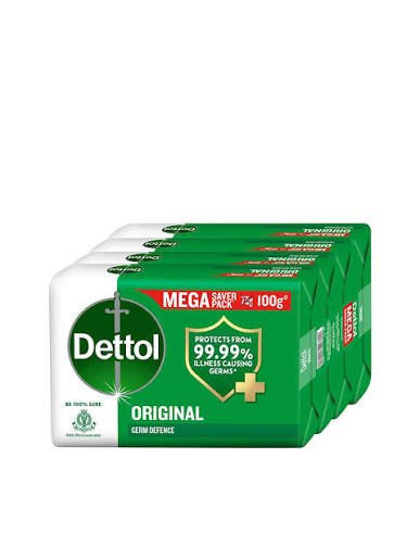 Buy Dettol Original Bathing Soap Bar 100g x 4 Fresh Online at ZipLance