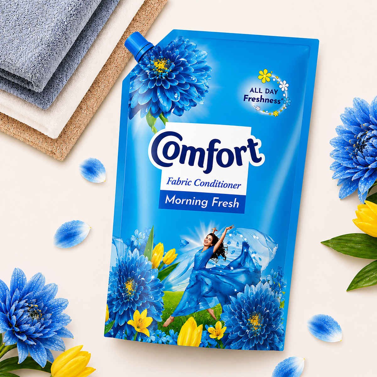 Buy Comfort Morning Fresh After Wash Fabric Conditioner 400ml (Pouch) Fresh Online at ZipLance